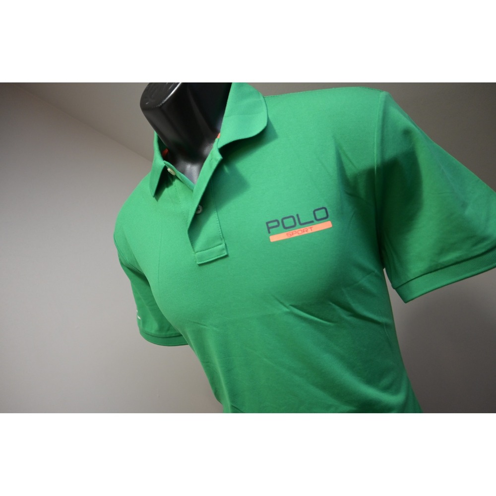 Polo Sport Ralph Lauren Polo Shirt Mens Medium Green ThermoVent Performance EUC